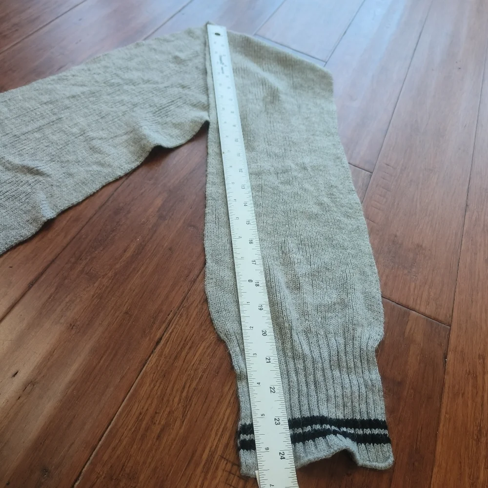 Diesel Only The Brave Gray Knit‎ Scarf Wool Blend Mohawk Logo Made in Italy